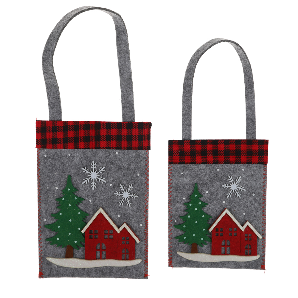 Christmas Gift Felt Storage Basket Gnome Candy Bag Santa Claus Fruit Basket New Year Festival Party 3