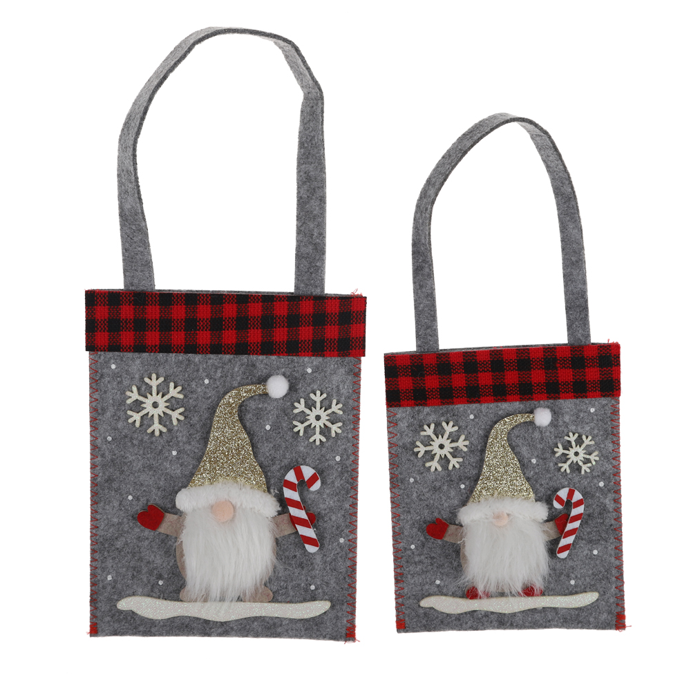 Christmas Gift Felt Storage Basket Gnome Candy Bag Santa Claus Fruit Basket New Year Festival Party 2