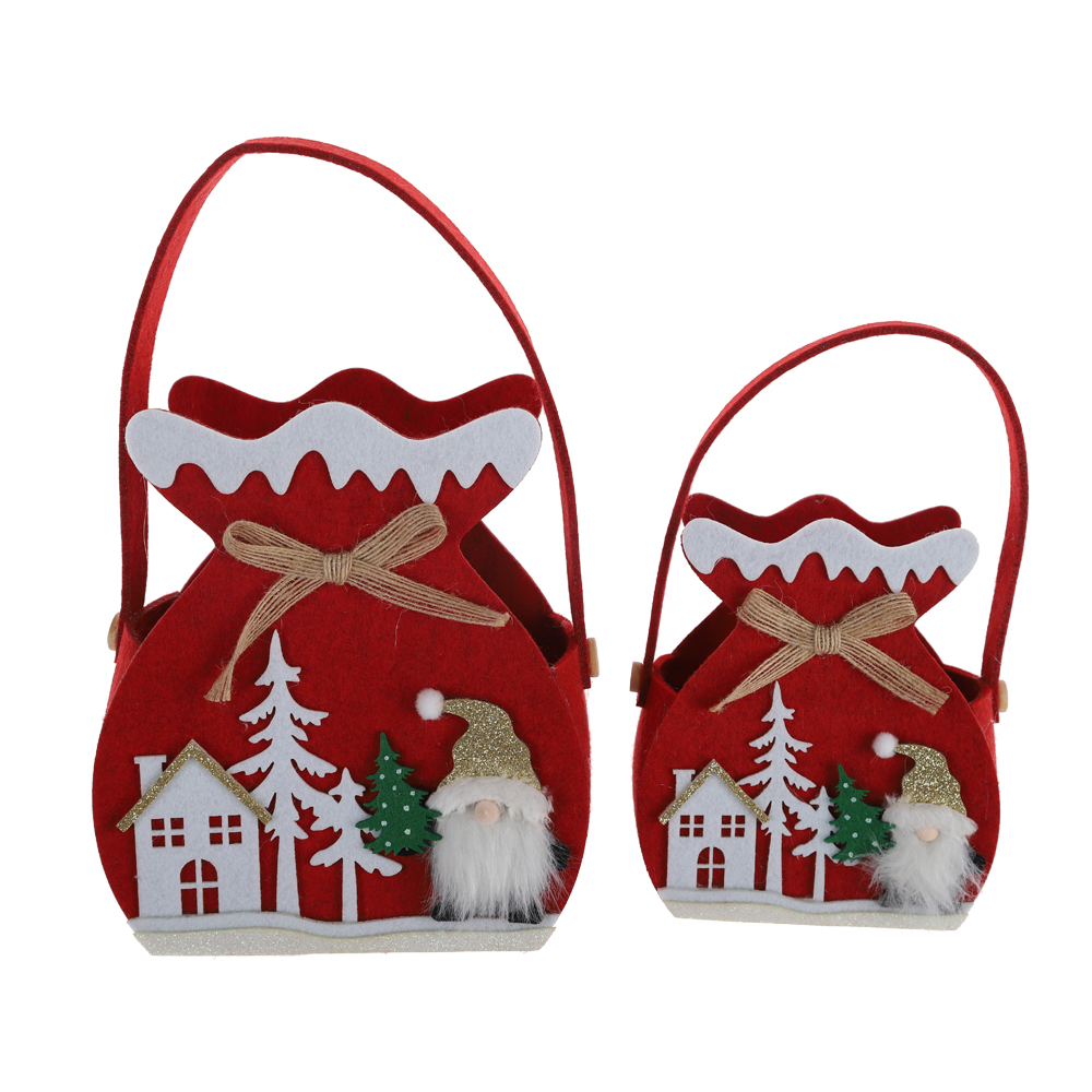 Christmas Gift Bags Christmas Goody Treat Bags Santa Claus Winter Snowman Wrapping Gift Bags for Kids Girls 3