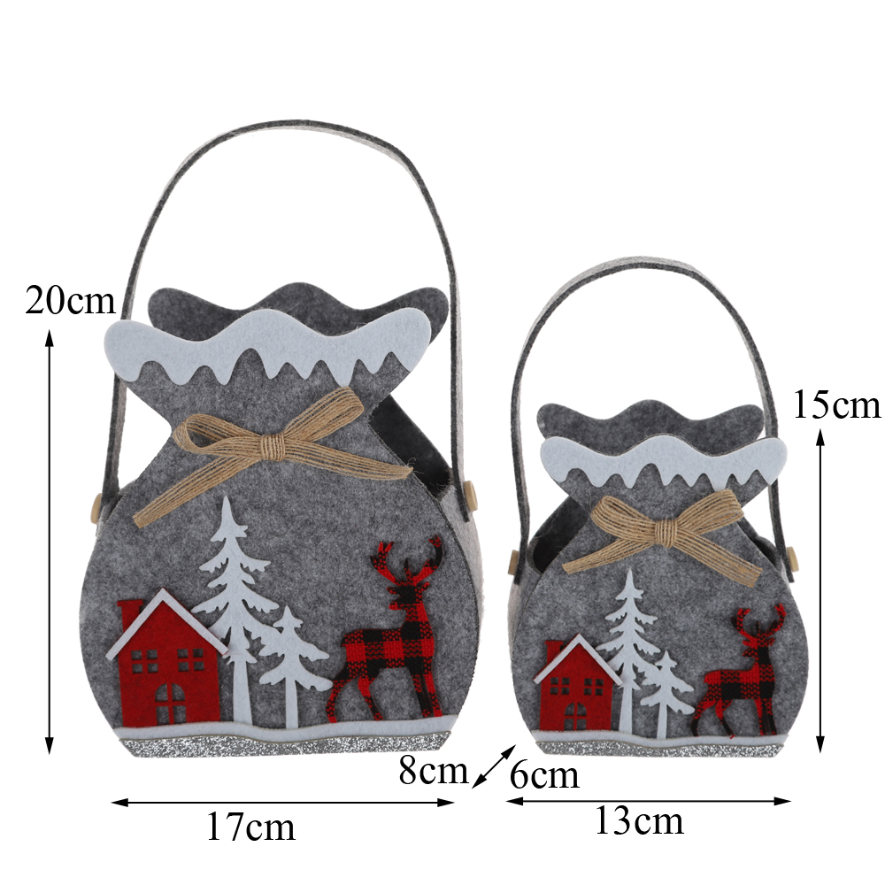 Christmas Gift Bags Christmas Goody Treat Bags Santa Claus Winter Snowman Wrapping Gift Bags for Kids Girls 5