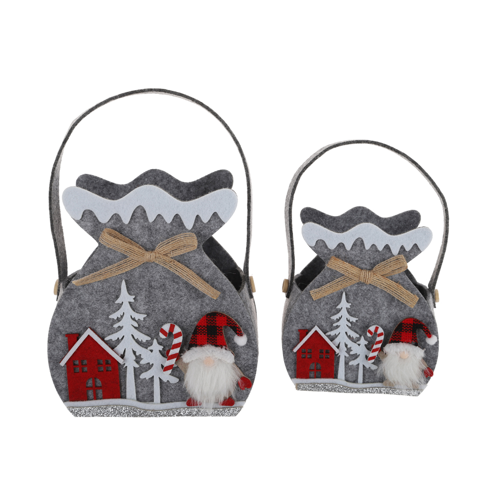 Christmas Gift Bags Christmas Goody Treat Bags Santa Claus Winter Snowman Wrapping Gift Bags for Kids Girls 4