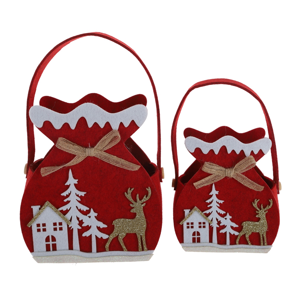 Christmas Gift Bags Christmas Goody Treat Bags Santa Claus Winter Snowman Wrapping Gift Bags for Kids Girls 1
