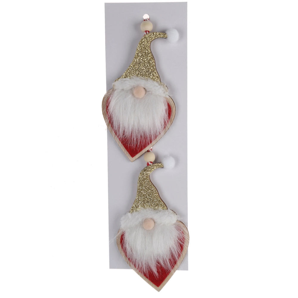 Christmas Wood Clips Gnome Elk Photo Clips Xmas Tree Decor 2025 for Home Happy New Year 1