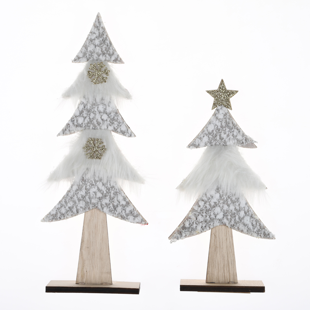 DIY Mini Wooden Table Top Christmas Tree Ornaments Display Xmas Decor Party Supplies 5