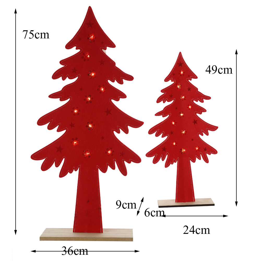 DIY Mini Wooden Table Top Christmas Tree Ornaments Display Xmas Decor Party Supplies 8