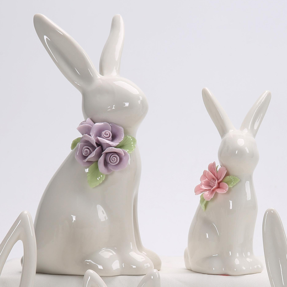 Ostern Frühling Garten Party Tischdekoration Eier Karotten Kaninchen Keramik Ornamente 2