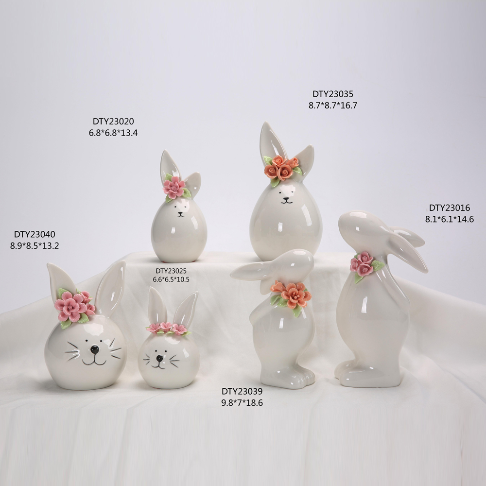 Ostern Frühling Garten Party Tischdekoration Eier Karotten Kaninchen Keramik Ornamente 4