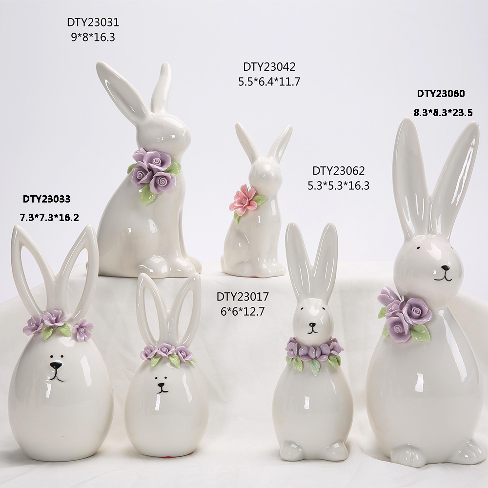 Ostern Frühling Garten Party Tischdekoration Eier Karotten Kaninchen Keramik Ornamente 5