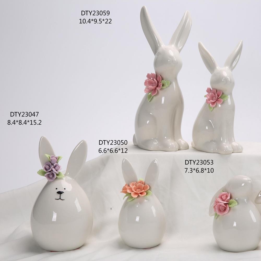 Ostern Frühling Garten Party Tischdekoration Eier Karotten Kaninchen Keramik Ornamente 7