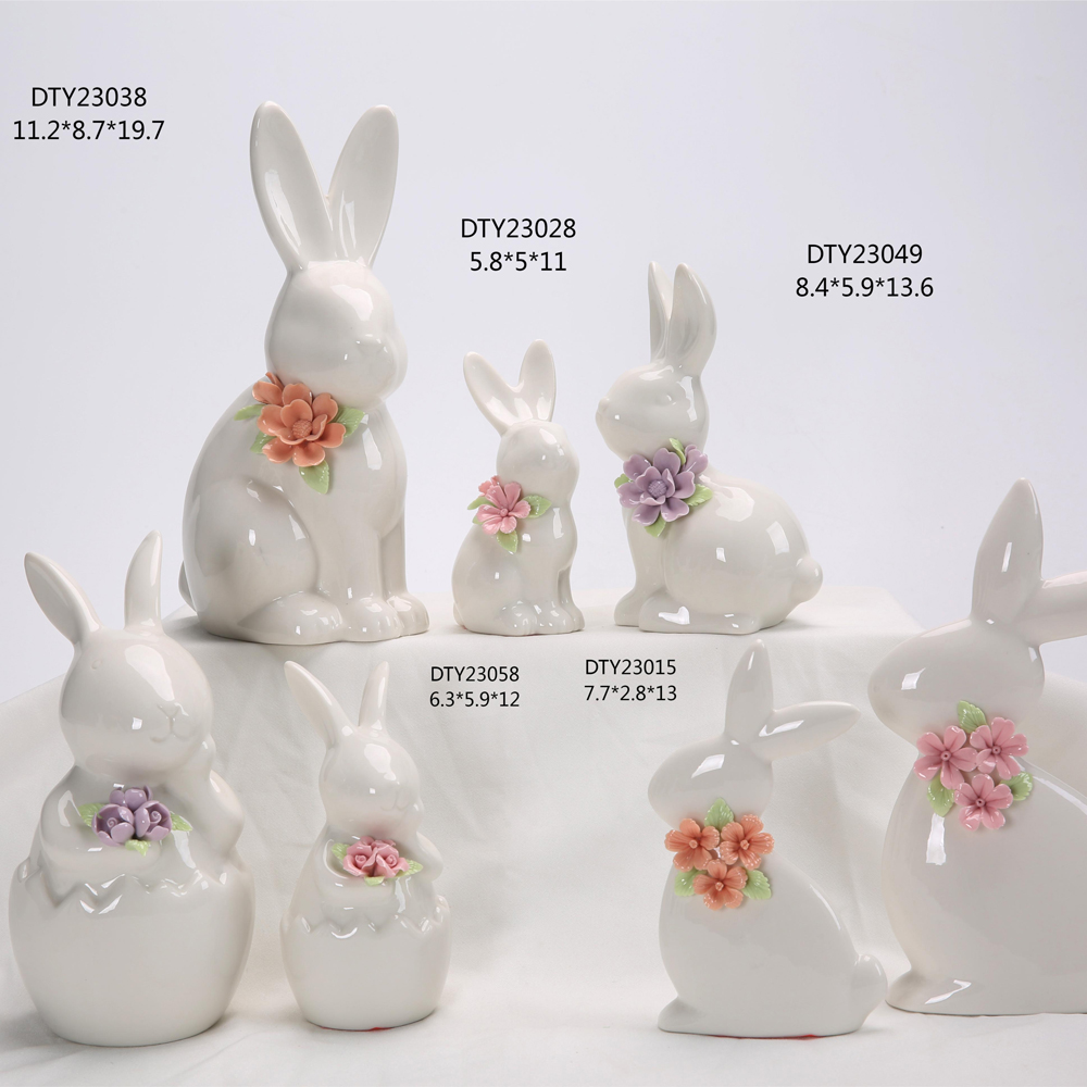 Ostern Frühling Garten Party Tischdekoration Eier Karotten Kaninchen Keramik Ornamente 8