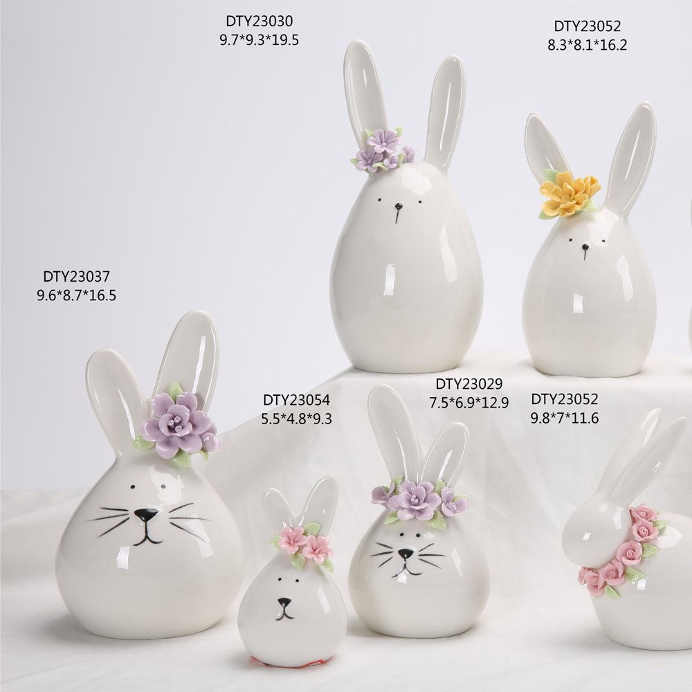 Ostern Frühling Garten Party Tischdekoration Eier Karotten Kaninchen Keramik Ornamente 9