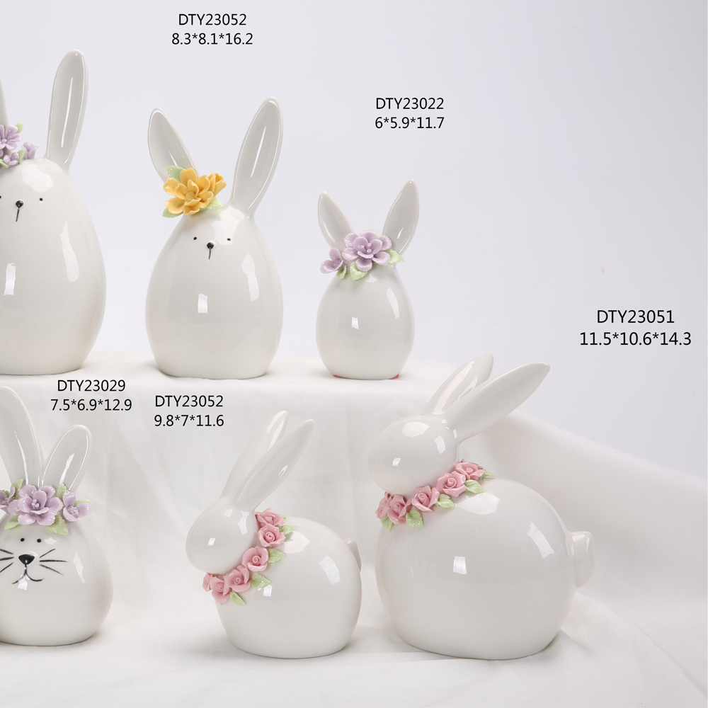 Ostern Frühling Garten Party Tischdekoration Eier Karotten Kaninchen Keramik Ornamente 10