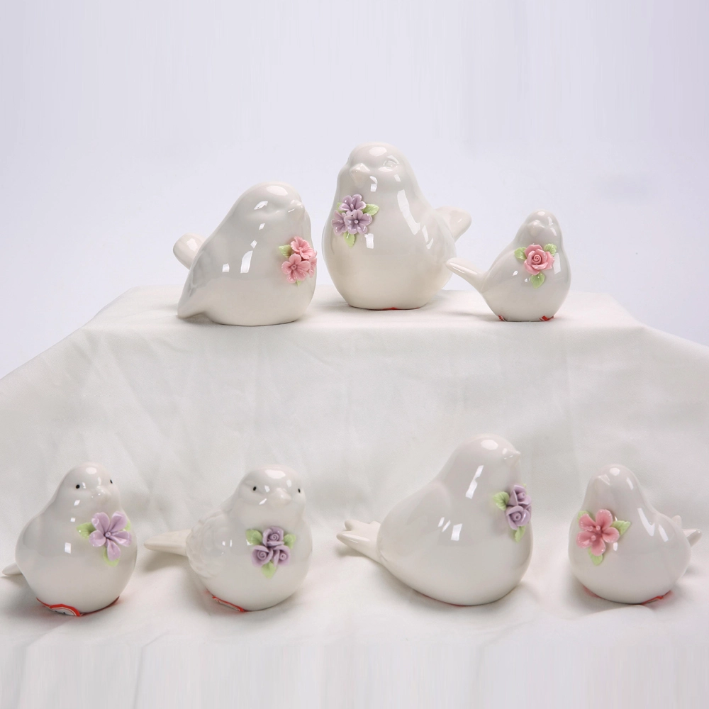 Decoración de mesa para fiesta de jardín de primavera y Pascua, huevos, flores, pájaros, adornos de cerámica. 1