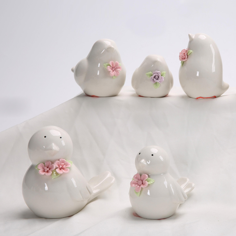 Ostern Frühling Garten Party Tischdekoration Eier Blumen Vögel Keramik Ornamente 3