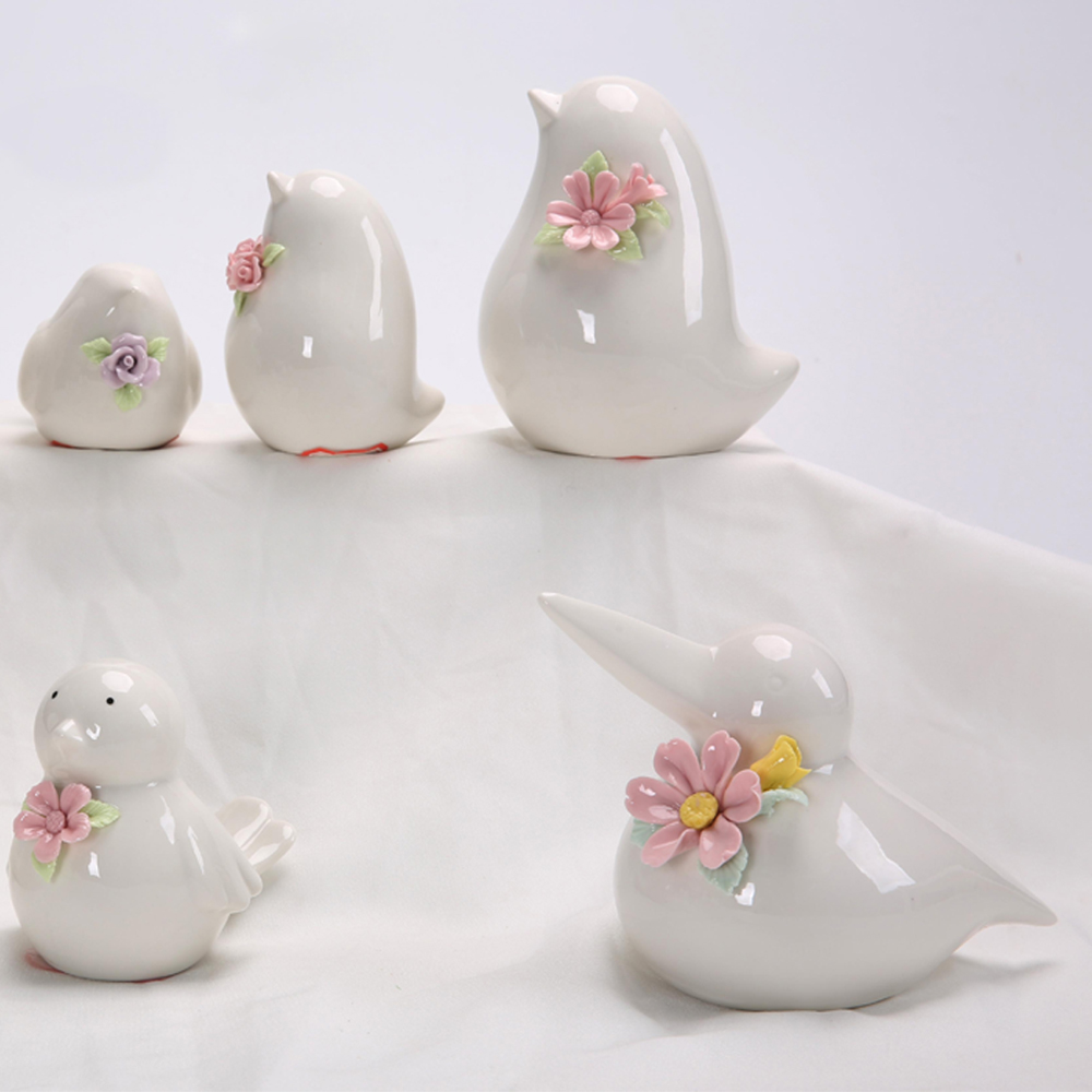 Ostern Frühling Garten Party Tischdekoration Eier Blumen Vögel Keramik Ornamente 5