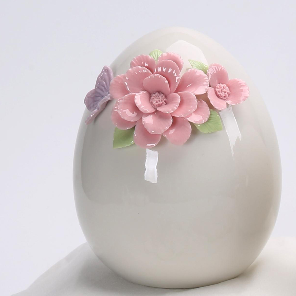 Ostern Frühling Garten Party Tischdekoration Eier Blumen Vögel Keramik Ornamente 7
