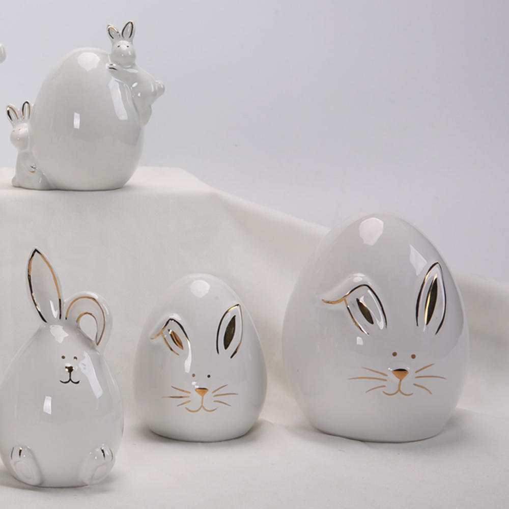 Ostern Home Desktop Decor Kaninchen Figuren Mit Eiern Statue Ostern Bunny Kaninchen 5