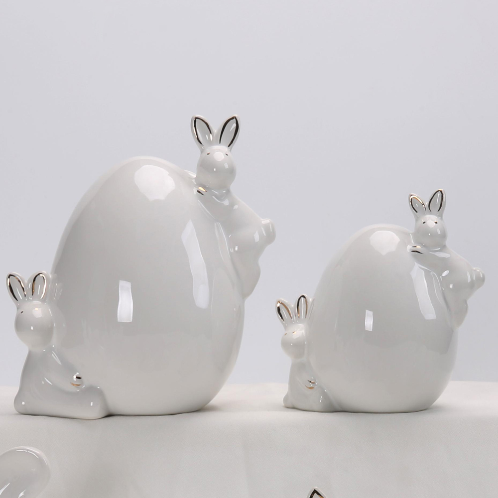 Ostern Home Desktop Decor Kaninchen Figuren Mit Eiern Statue Ostern Bunny Kaninchen 6