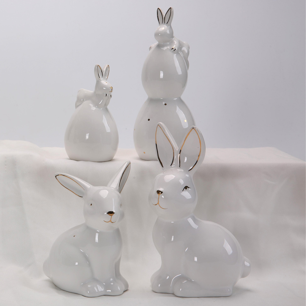 Ostern Home Desktop Decor Kaninchen Figuren Mit Eiern Statue Ostern Bunny Kaninchen 7