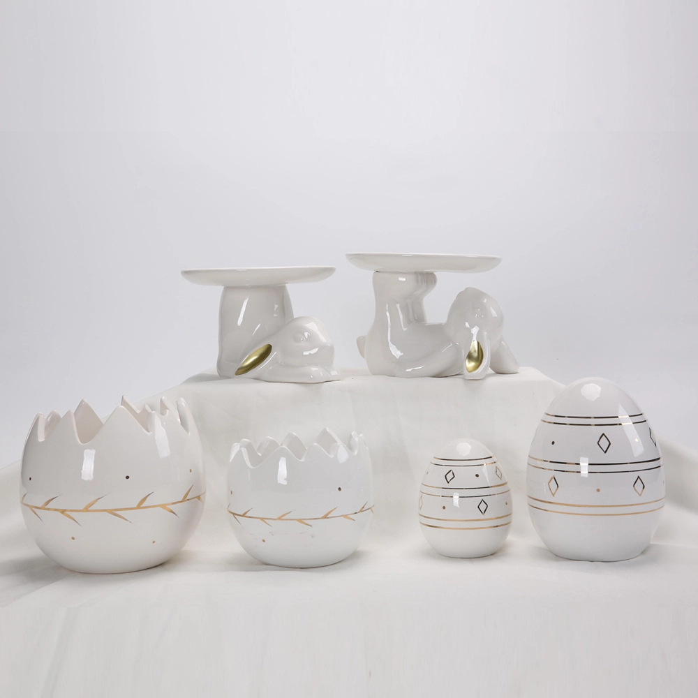 Party Home Urlaub Tabletoper Zubehör Keramik Eier Kaninchen Eierhalter Ornamente 1