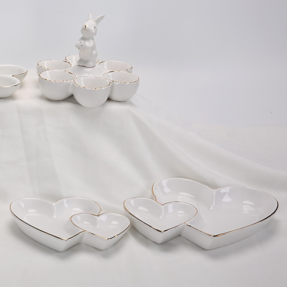 Party Home Urlaub Tabletoper Zubehör Keramik Eier Kaninchen Eierhalter Ornamente 7