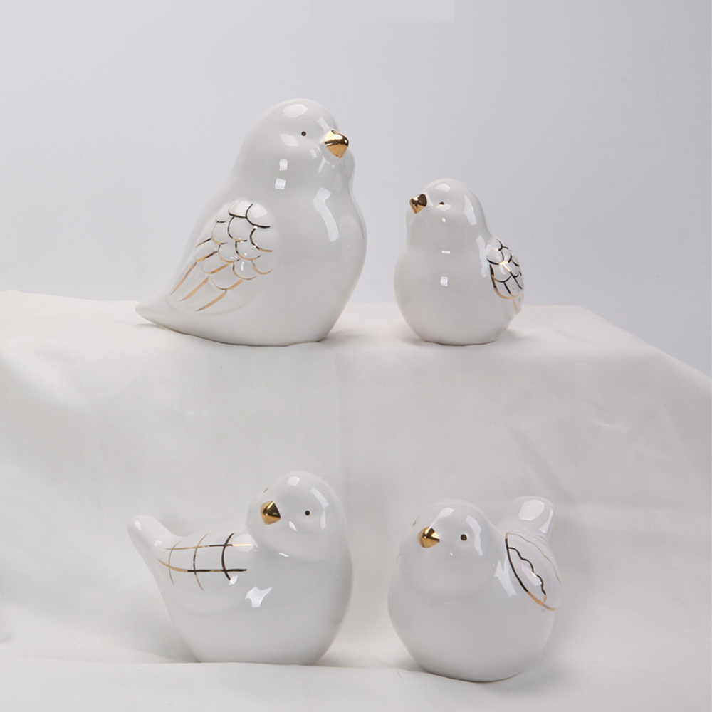 Adornos de cerámica con forma de animal de Pascua, bonito pájaro, decoración de mesa de Pascua de primavera, cerámica 1