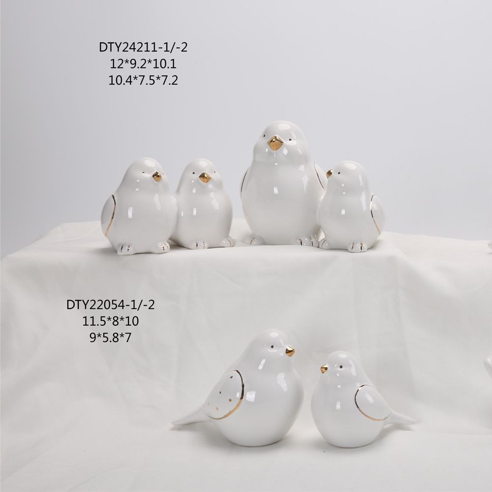 Adornos de cerámica con forma de animal de Pascua, bonito pájaro, decoración de mesa de Pascua de primavera, cerámica 5