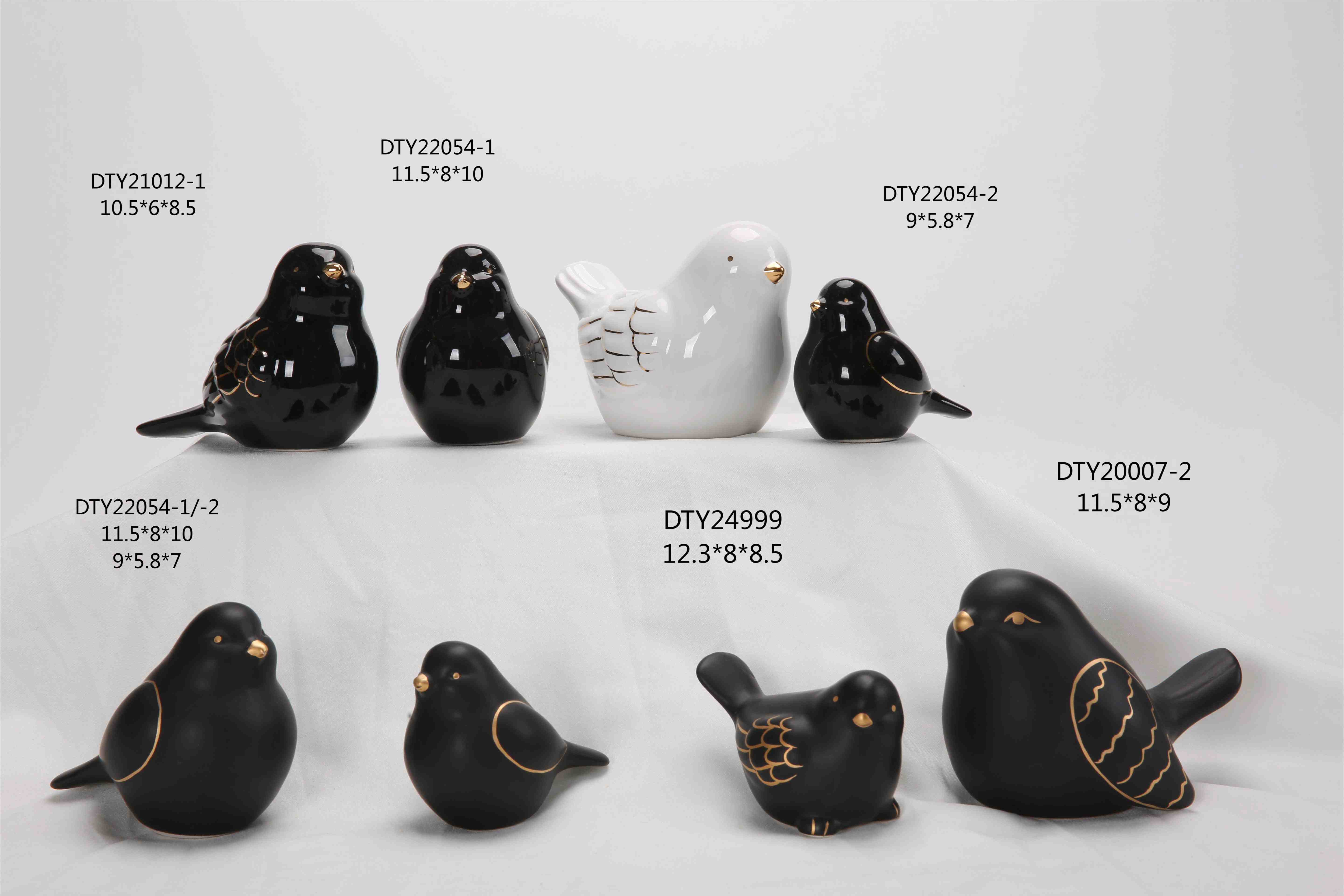 Adornos de cerámica con forma de animal de Pascua, bonito pájaro, decoración de mesa de Pascua de primavera, cerámica 3