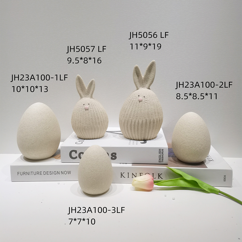 Ostern Frühling Home Desktop Decor Ostern Niedlichen Hase Decor Set Keramik Bunny Figurine 2