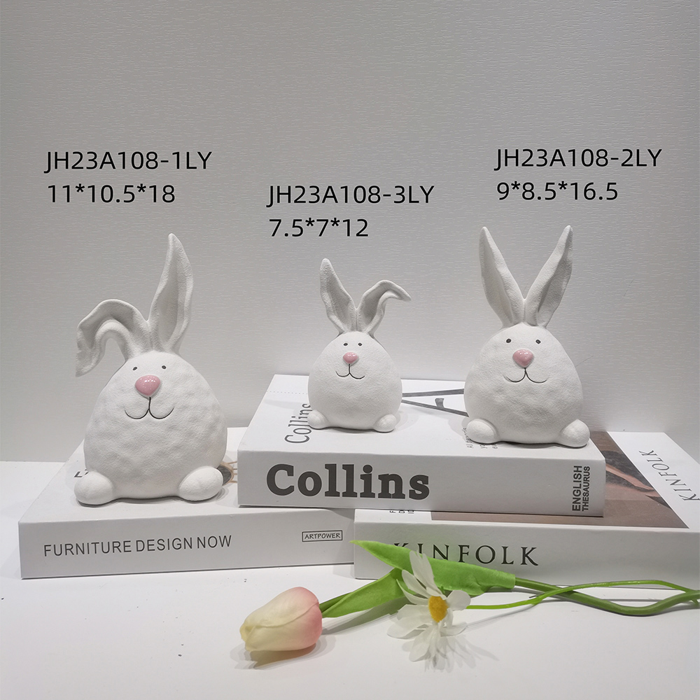 Ostern Frühling Home Desktop Decor Ostern Niedlichen Hase Decor Set Keramik Bunny Figurine 6