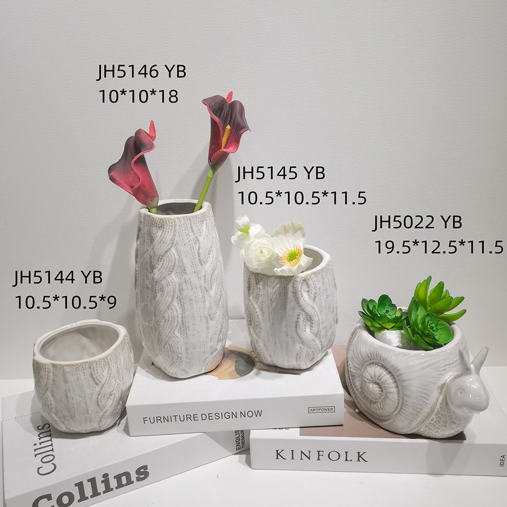 Inicio Boda Sala de estar Mesa Flor Botella Artesanía Nórdica Creativa Florero de Cerámica 1