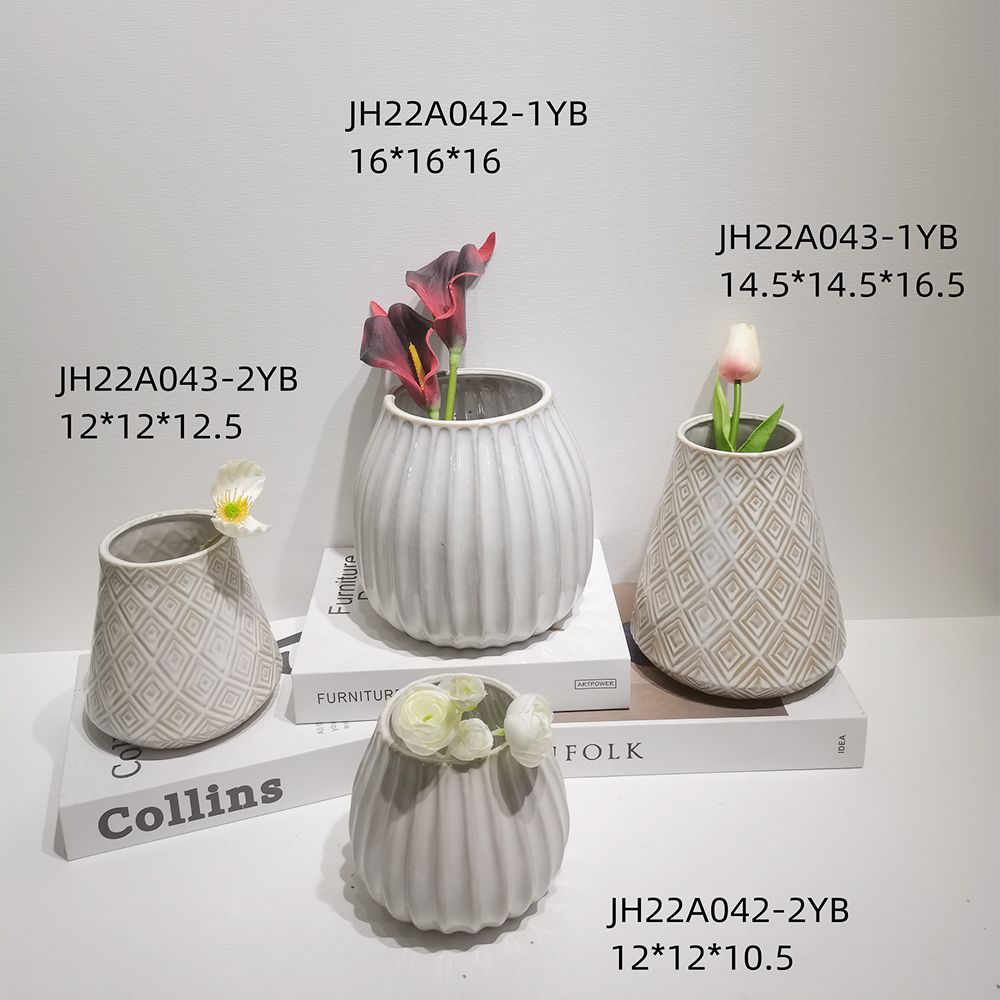 Inicio Boda Sala de estar Mesa Flor Botella Artesanía Nórdica Creativa Florero de Cerámica 3