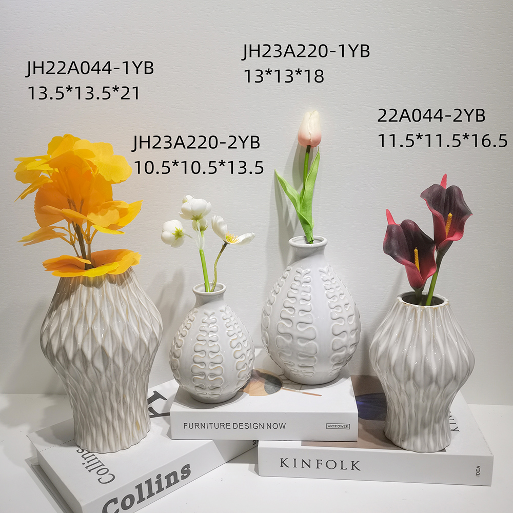 Inicio Boda Sala de estar Mesa Flor Botella Artesanía Nórdica Creativa Florero de Cerámica 4