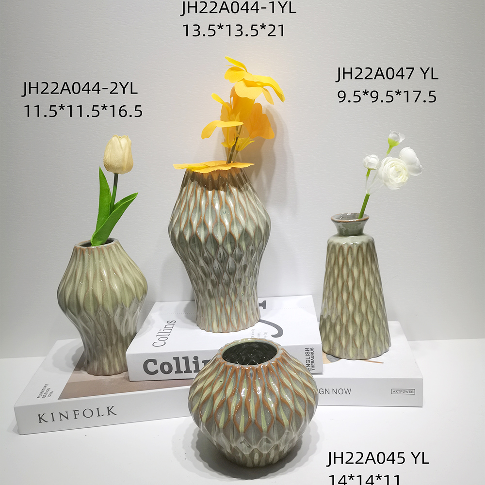 Home Hochzeit Tischdekoration Bauernhaus Keramik Blumenvasen Vintage Home Dekoration Vase 4
