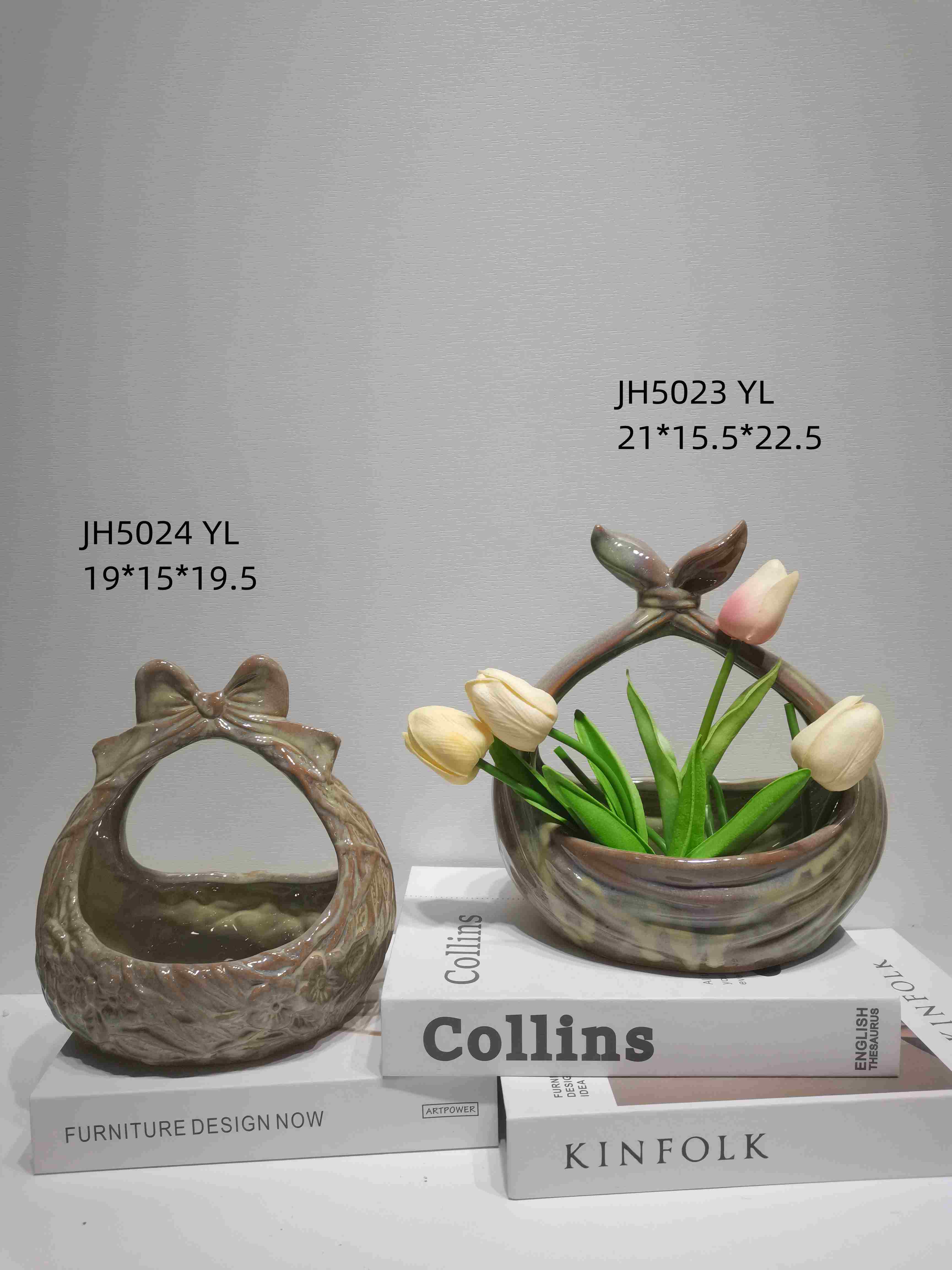 Jarrón decorativo de cerámica abstracta con decoración nórdica minimalista para el hogar moderno y rústico.1 6