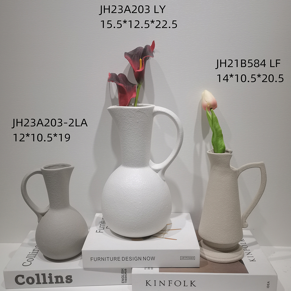 Wedding Dinner Table Boho ins Style Modern Home Decor White Donut Vase Hollow Ceramic Vase 6