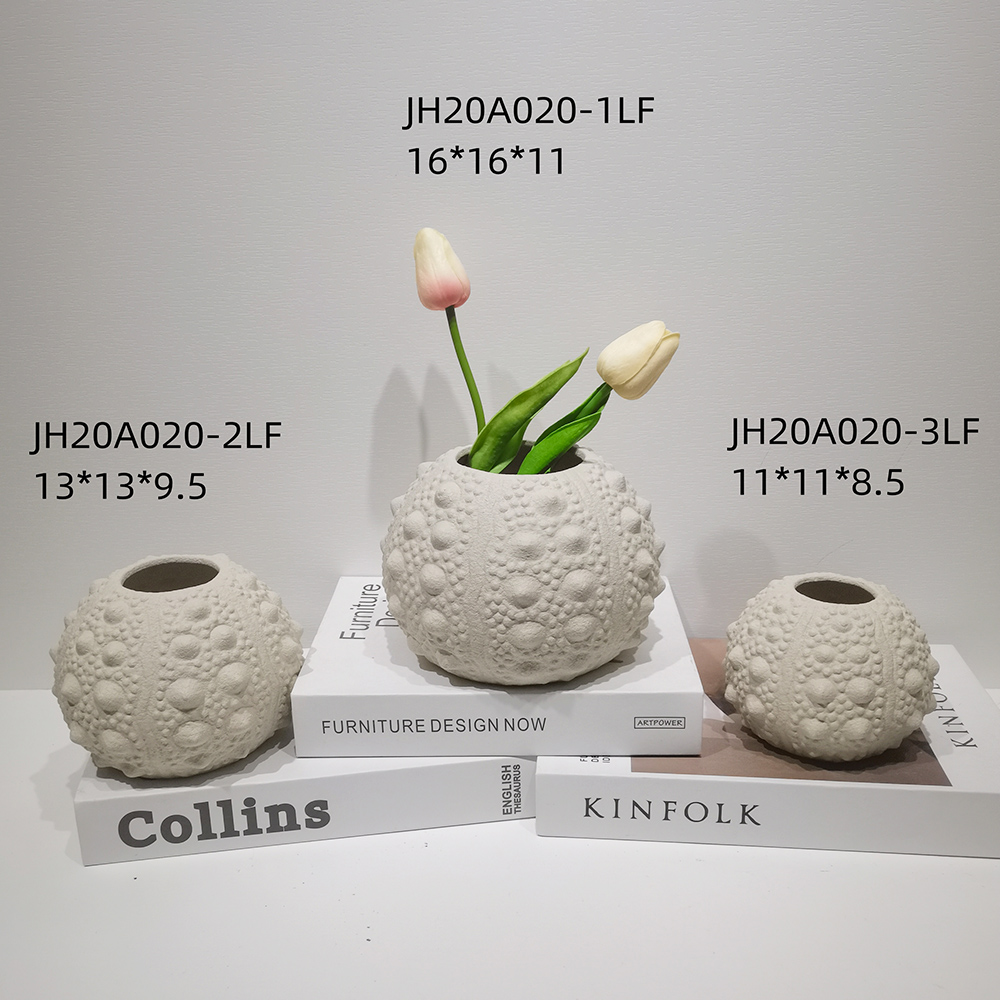 Estante de escritorio de estilo nórdico hecho a mano, decoración moderna de estilo bohemio, jarrones de cerámica para flores de pampas. 8