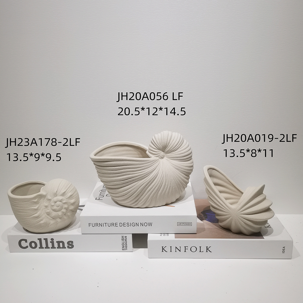 Home Party Tischdekoration Keramik Sukkulenten Topf Muschelförmige Kaktus Topf Pflanzer Blumentopf 5