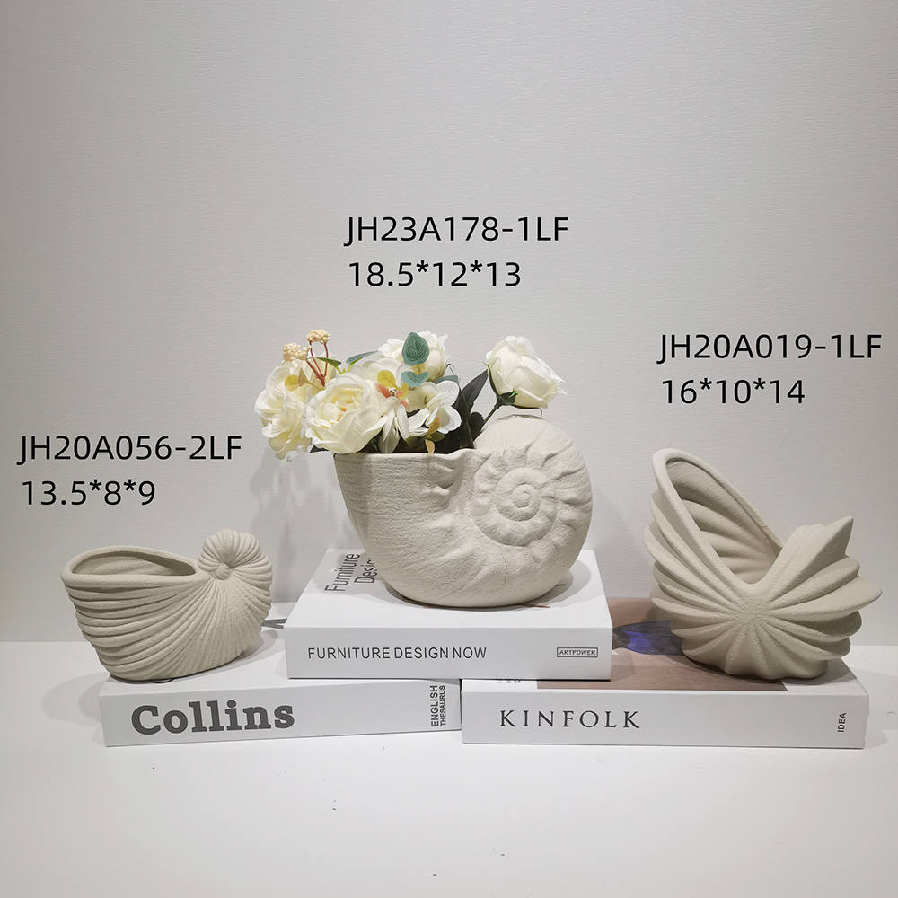 Home Party Tischdekoration Keramik Sukkulenten Topf Muschelförmige Kaktus Topf Pflanzer Blumentopf 8