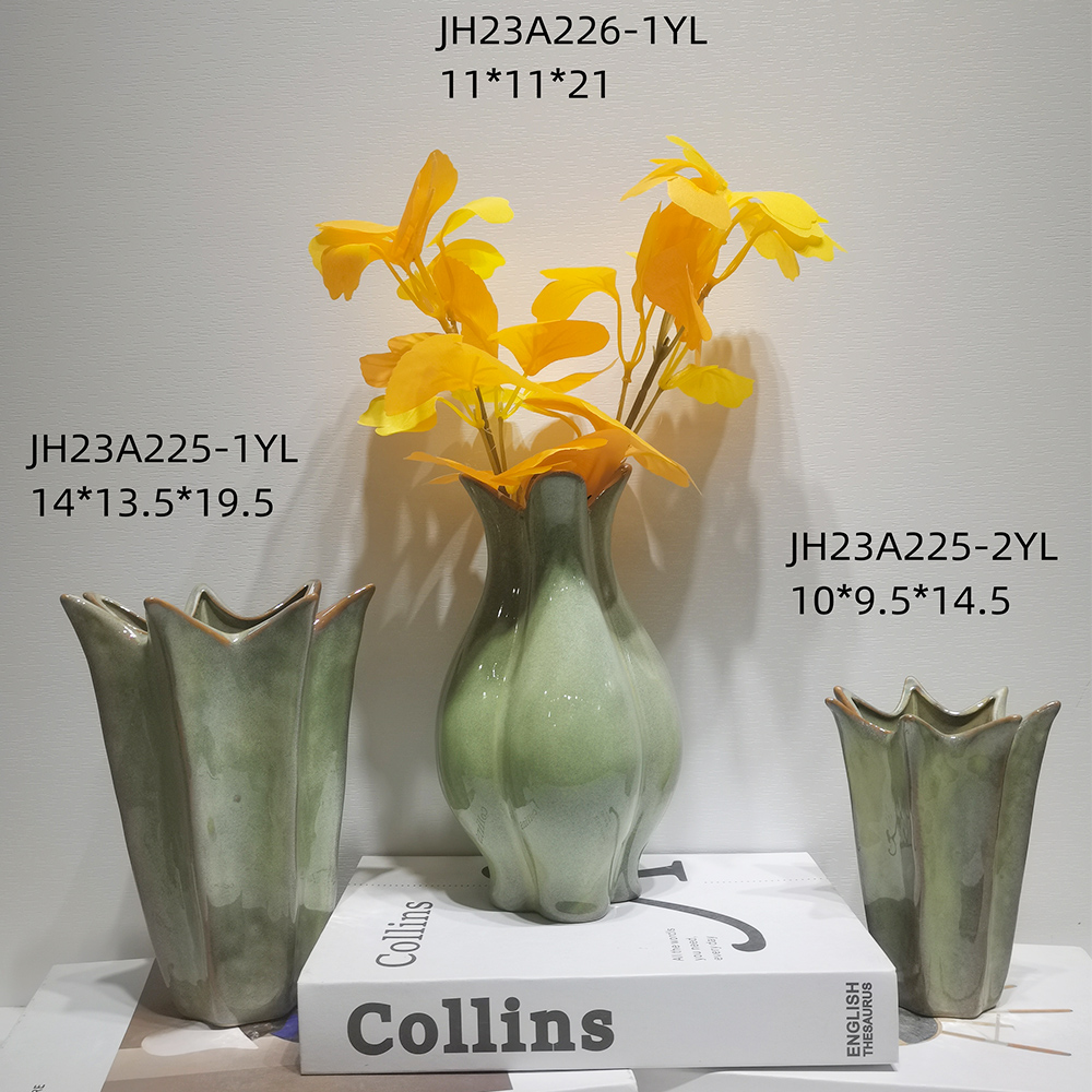Jarrones de flores secas con forma de hojas para decoración del hogar, estilo bohemio moderno, para mesa de cena de boda y fiesta 7
