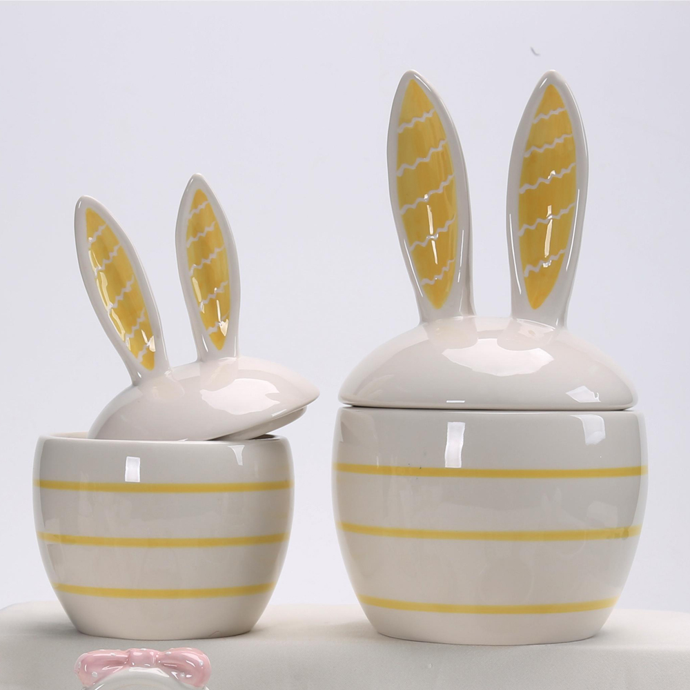 Frühling Home Decor Osterhase Kaninchen Eier Dekorationen Keramik Kaninchen Figurine Hase Eier Figuren 8