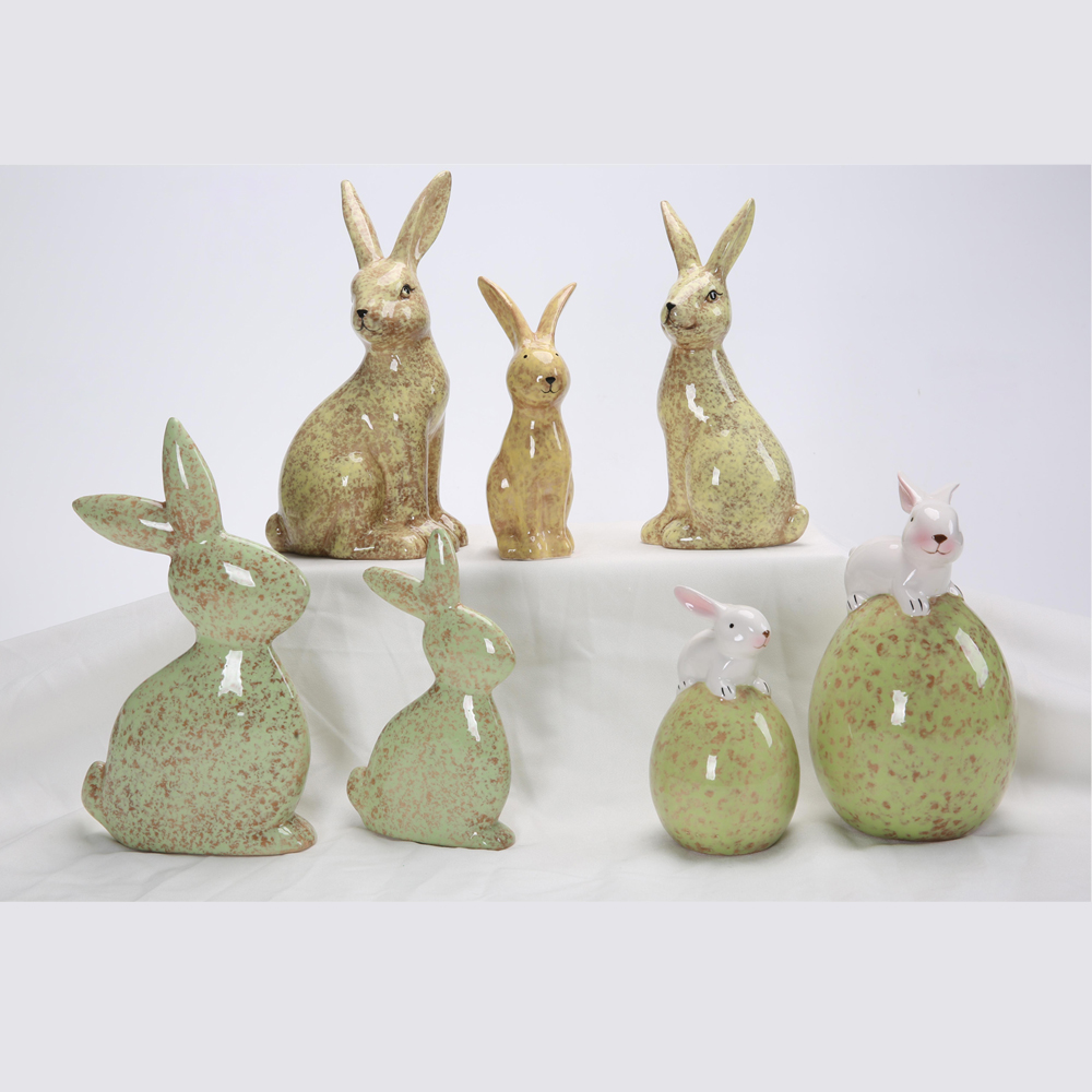 Ostern Frühling Garten Party Tisch Dekoration Keramik Kaninchen Eierbecher Osterhase Eierständer Halter 1