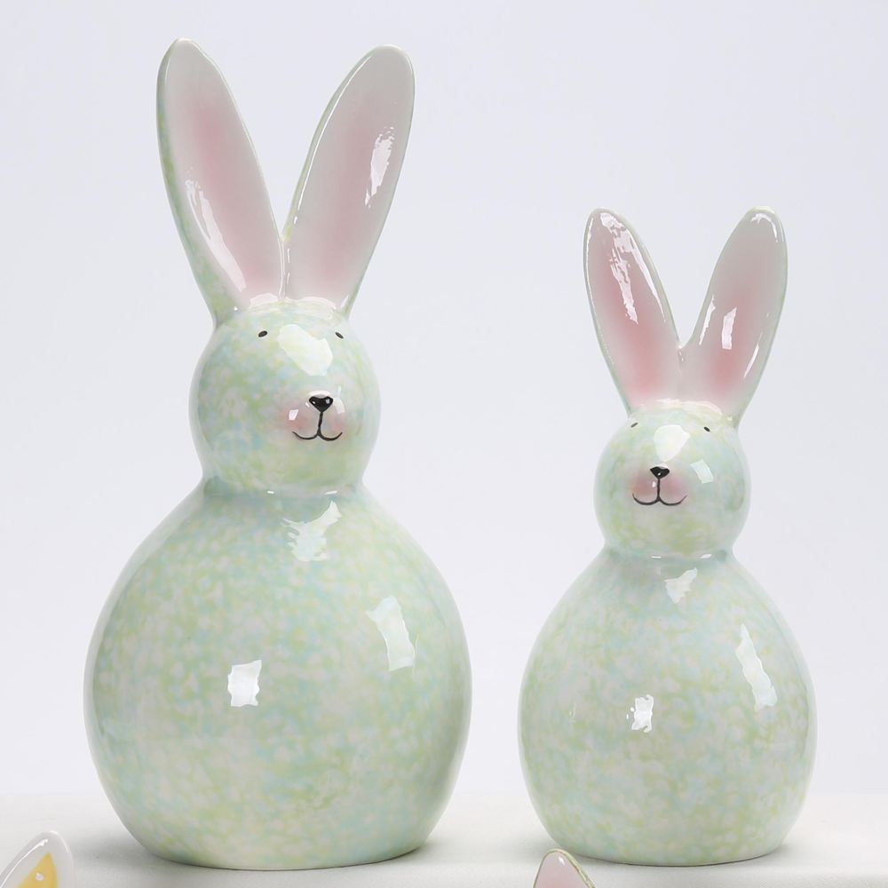 Ostern Frühling Garten Party Tisch Dekoration Keramik Kaninchen Eierbecher Osterhase Eierständer Halter 2