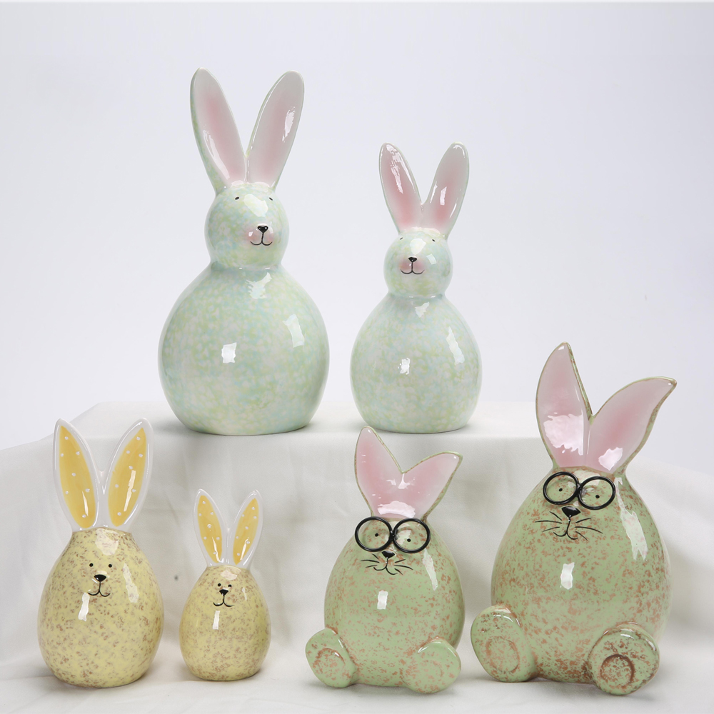 Ostern Frühling Garten Party Tisch Dekoration Keramik Kaninchen Eierbecher Osterhase Eierständer Halter 4