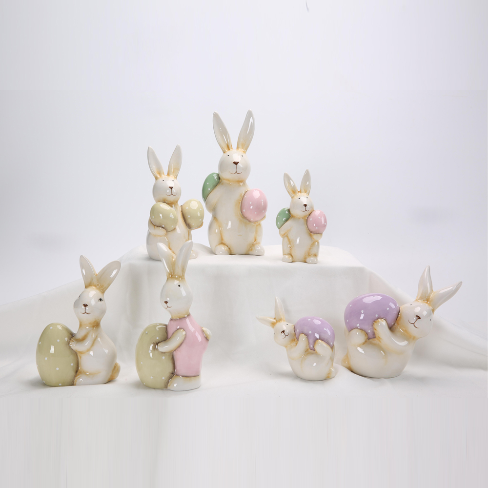 Osterhase Kaninchen Keramik Figuren Porzellan Geschenk Moderne Nordic Tier Statue Dekoration 2