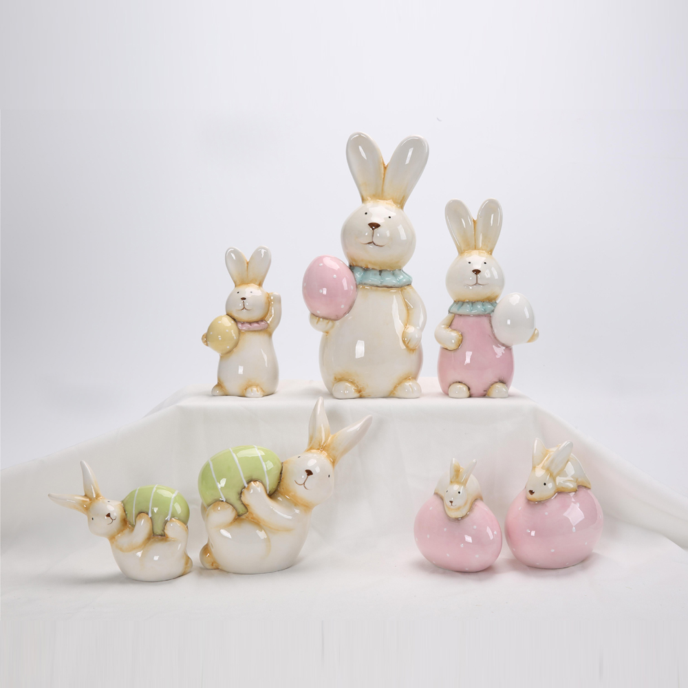 Osterhase Kaninchen Keramik Figuren Porzellan Geschenk Moderne Nordic Tier Statue Dekoration 1