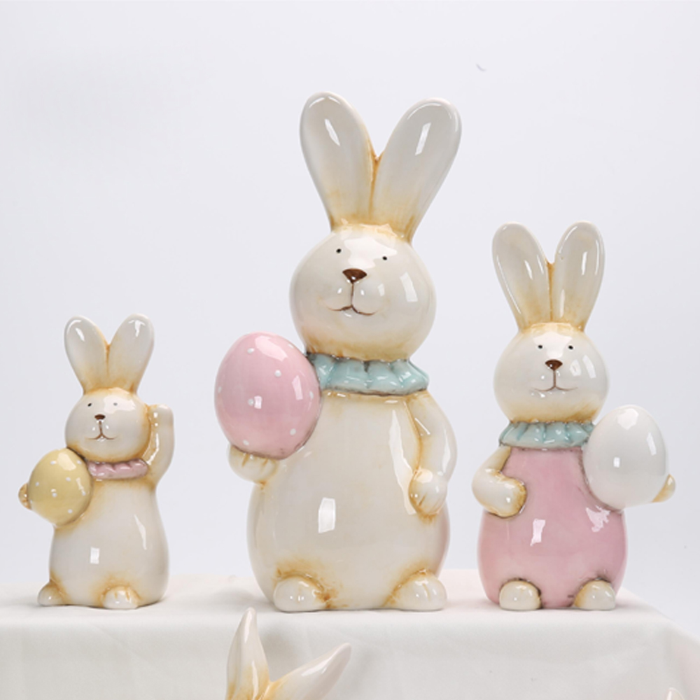 Osterhase Kaninchen Keramik Figuren Porzellan Geschenk Moderne Nordic Tier Statue Dekoration 5