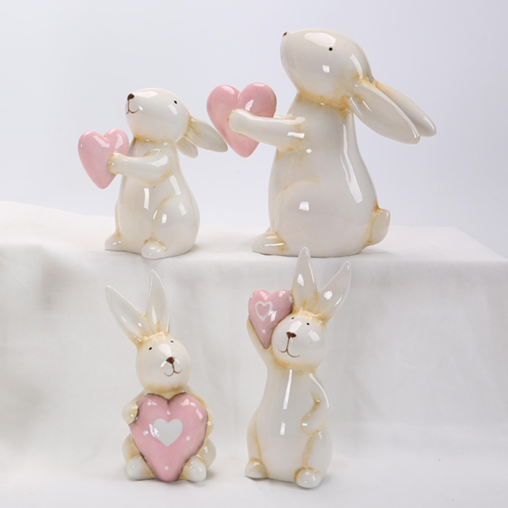 Osterhase Kaninchen Keramik Figuren Porzellan Geschenk Moderne Nordic Tier Statue Dekoration 8