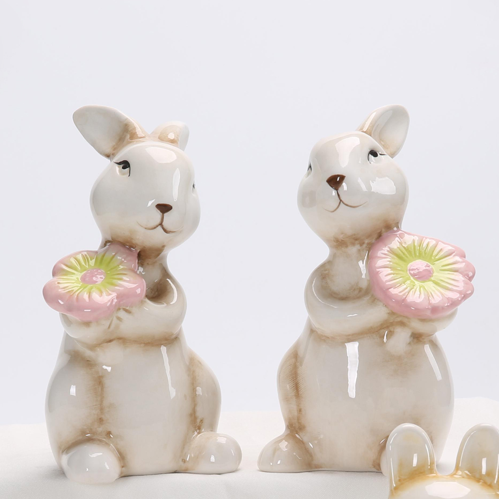 Osterhase Kaninchen Keramik Figuren Porzellan Geschenk Moderne Nordic Tier Statue Dekoration 9
