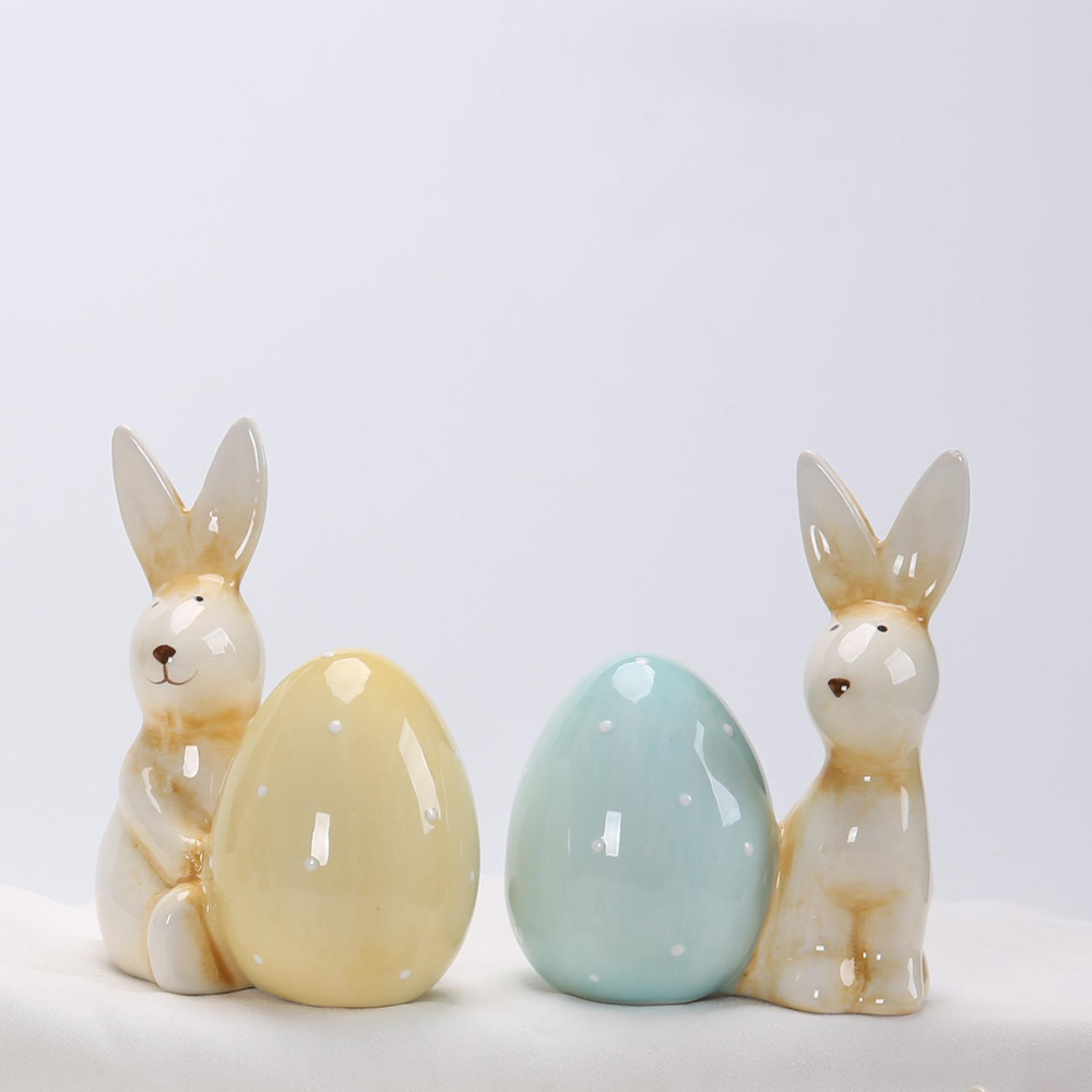 2025 keramik Handwerk Ornament Exquisite Porzellan Kaninchen Ostern Geschenk Desktop Ornament Wenchuang Geschenk Ostern Decor 6
